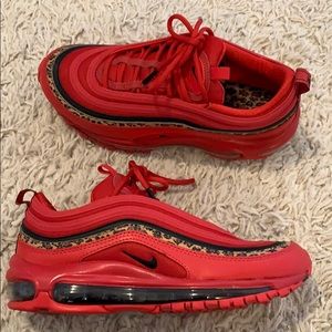 Nike Air Max 97 Red Black and Leopard